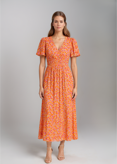Seraphina™ | Robe maxi à fleurs avec manches volantées
