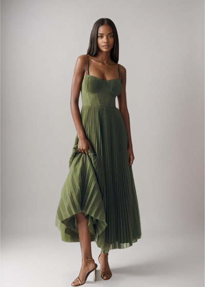 Elara™ | Robe plissée en tulle avec corset