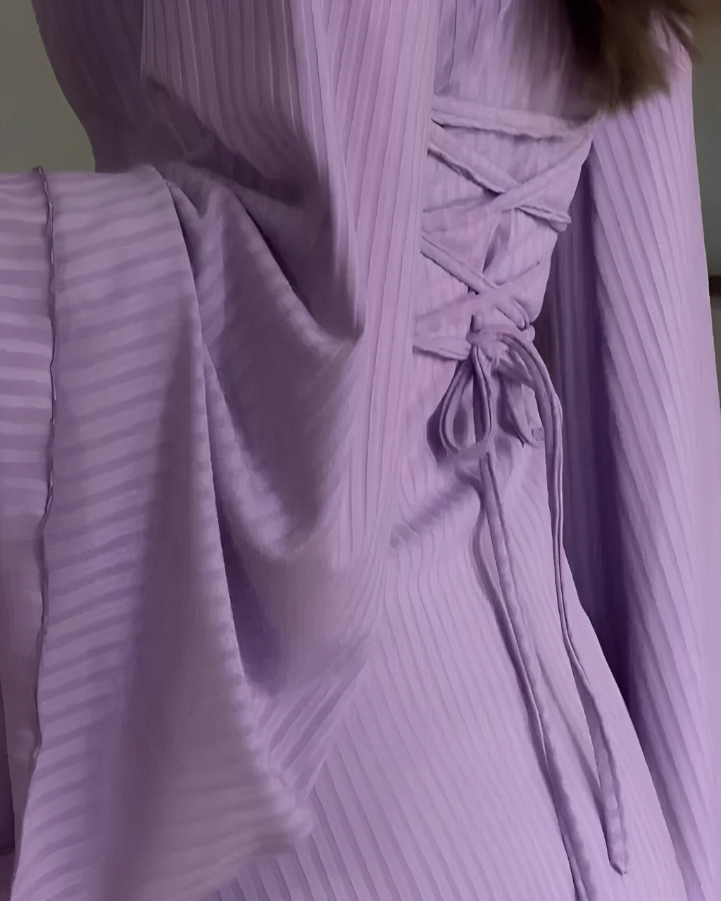 Nora™ | Robe maxi en tricot côtelé avec manches