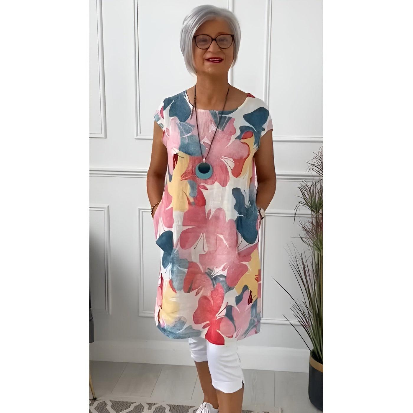 Mailin™ | Robe tunique décontractée avec une touche florale