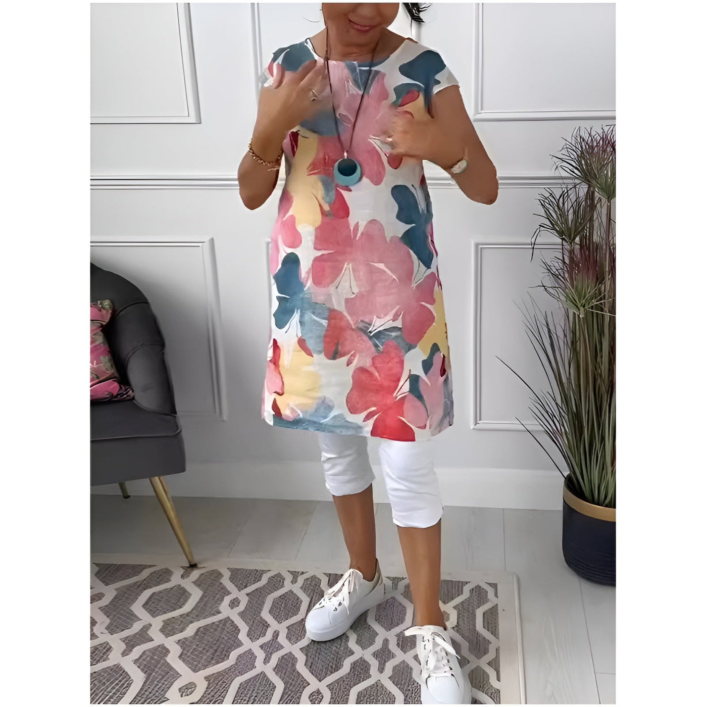 Mailin™ | Robe tunique décontractée avec une touche florale