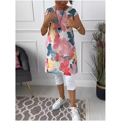 Mailin™ | Robe tunique décontractée avec une touche florale