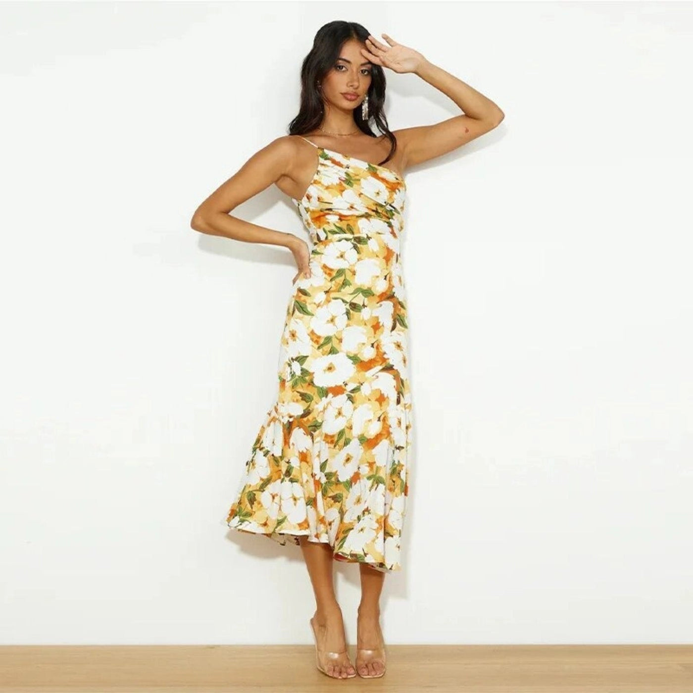 Viktoria™ | Robe maxi asymétrique à motif floral