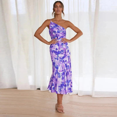 Viktoria™ | Robe maxi asymétrique à motif floral