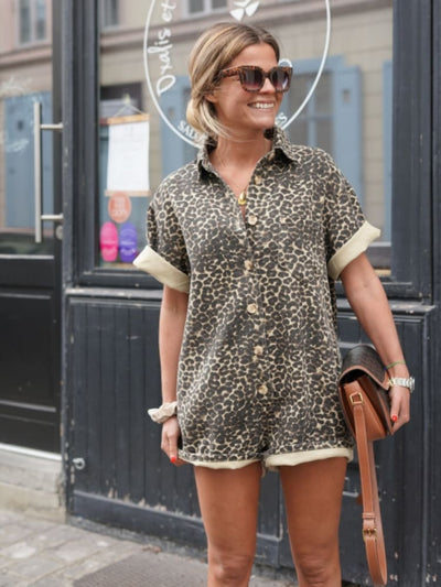 Nonette™ | Robe chemise à imprimé léopard
