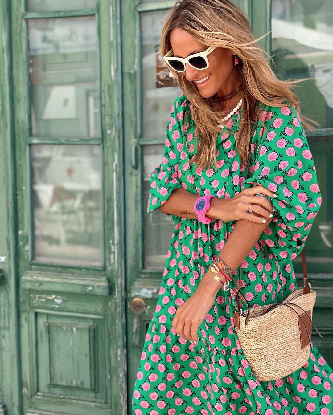 Sheren™ | Robe fluide avec imprimé de roses