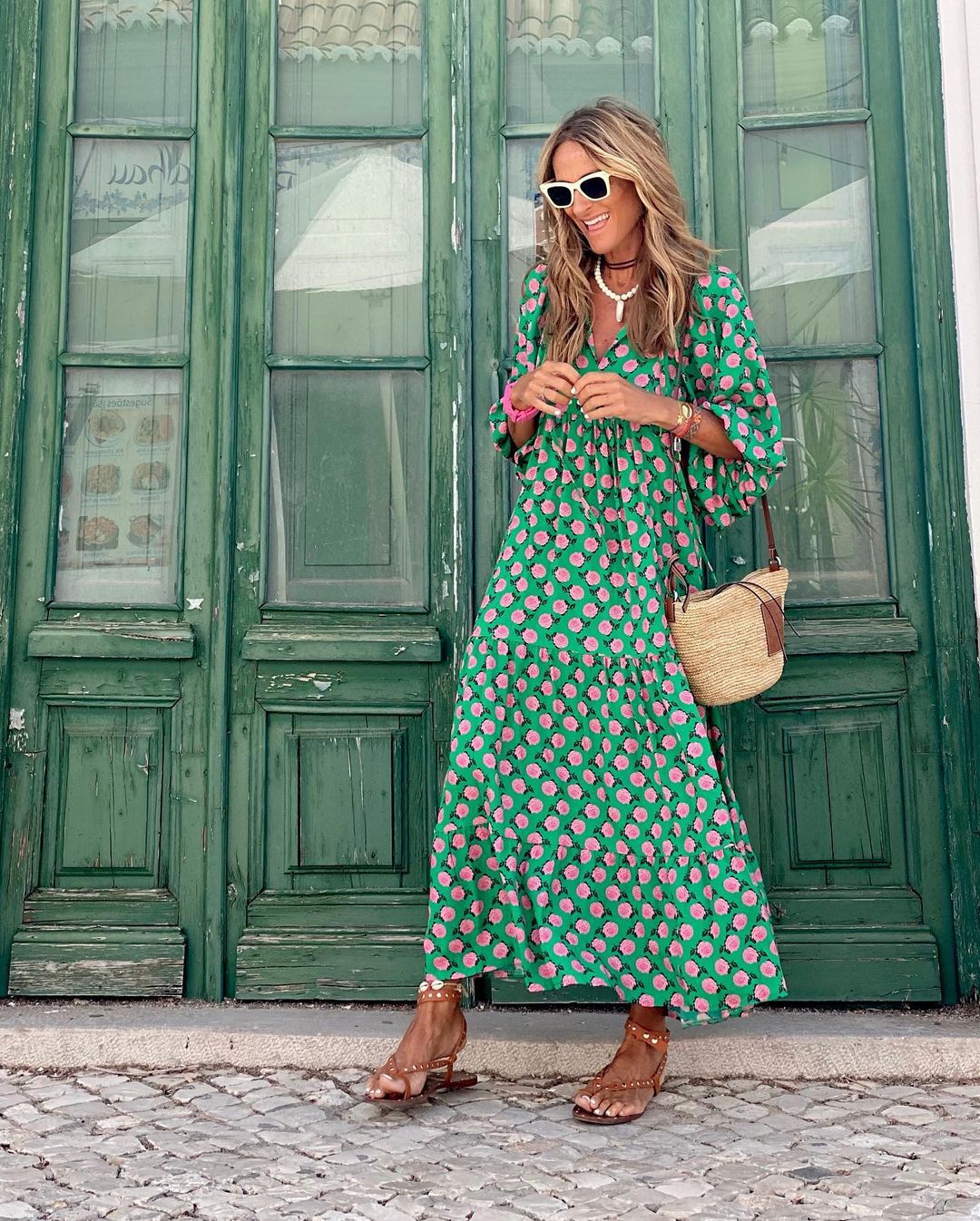 Sheren™ | Robe fluide avec imprimé de roses