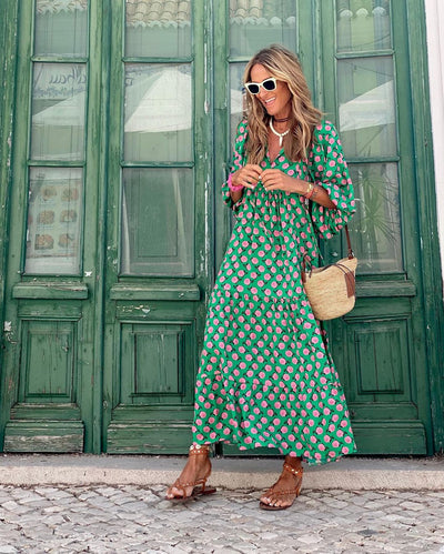 Sheren™ | Robe fluide avec imprimé de roses
