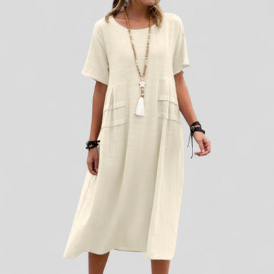 Maliyah™ | Robe midi décontractée avec poches
