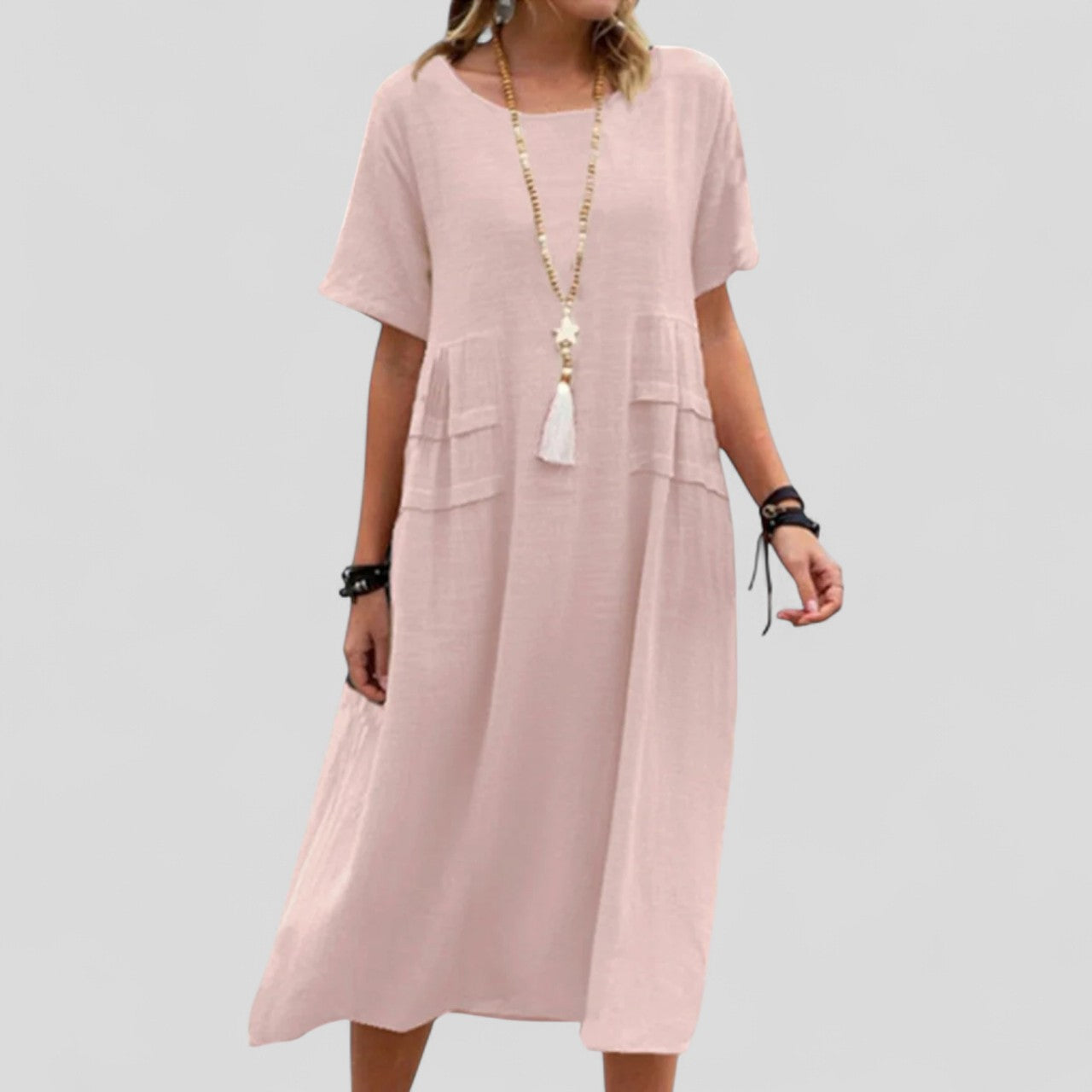 Maliyah™ | Robe midi décontractée avec poches