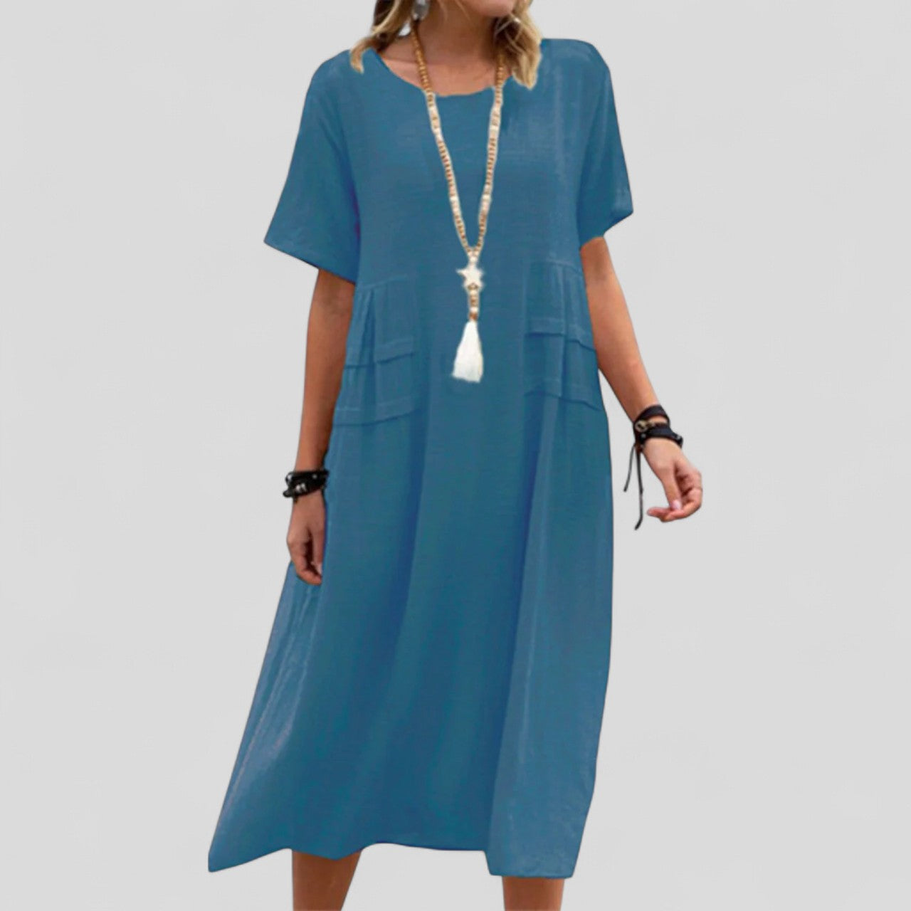 Maliyah™ | Robe midi décontractée avec poches