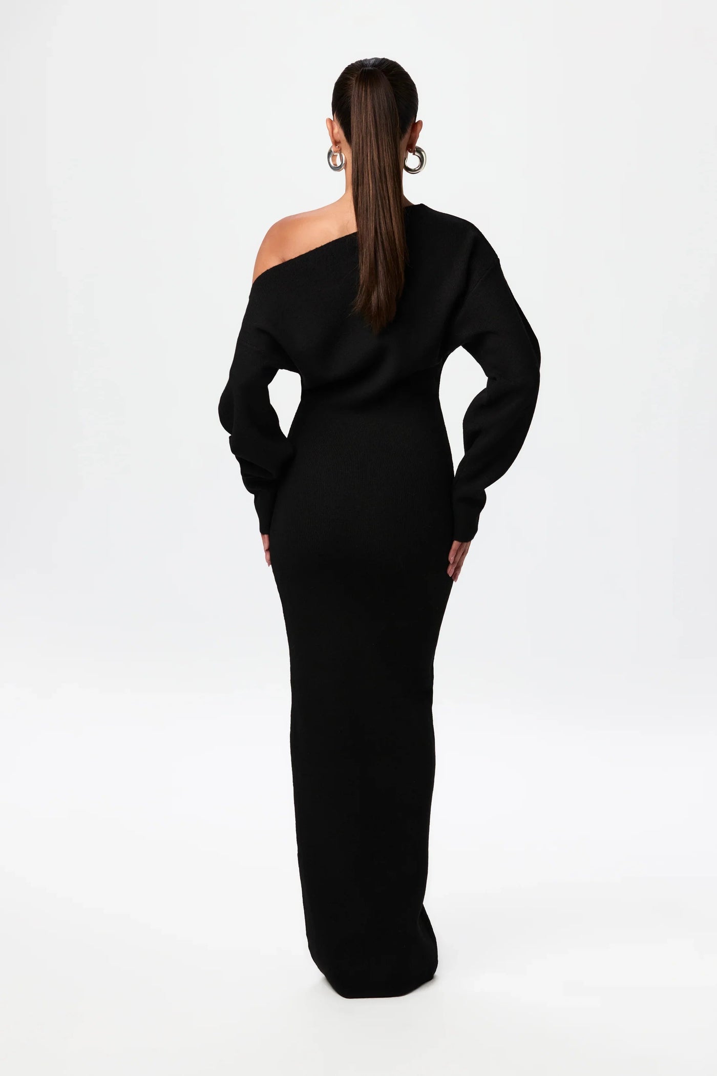 Rosalie™ | Robe maxi en tricot sans épaules