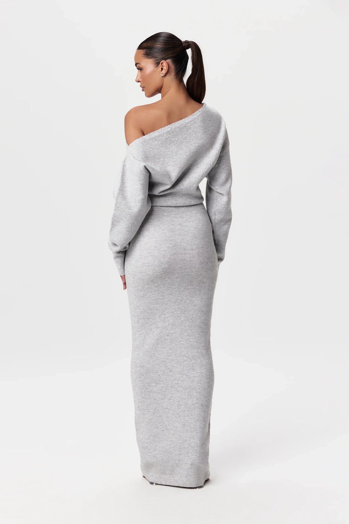 Rosalie™ | Robe maxi en tricot sans épaules
