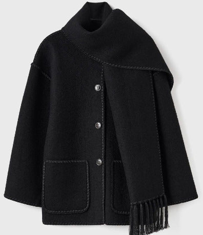 CELESTE I MANTEAU POUR DAMES EN LAINE AVEC ÉCHARPE