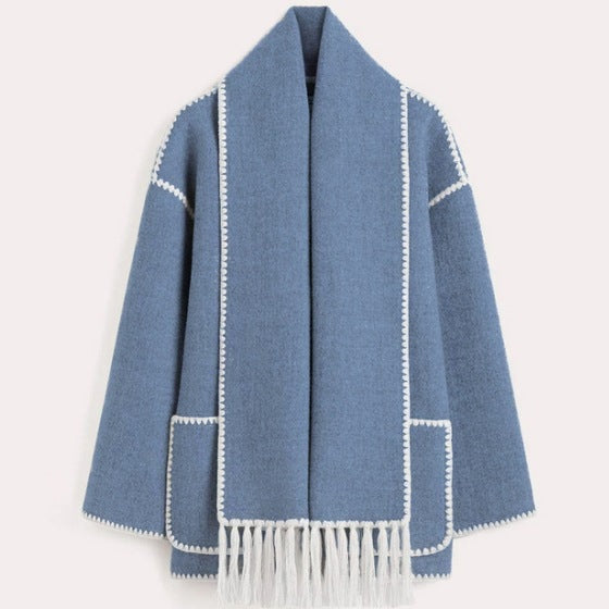 CELESTE I MANTEAU POUR DAMES EN LAINE AVEC ÉCHARPE