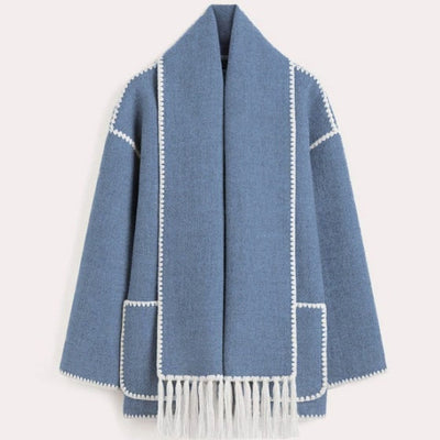 CELESTE I MANTEAU POUR DAMES EN LAINE AVEC ÉCHARPE