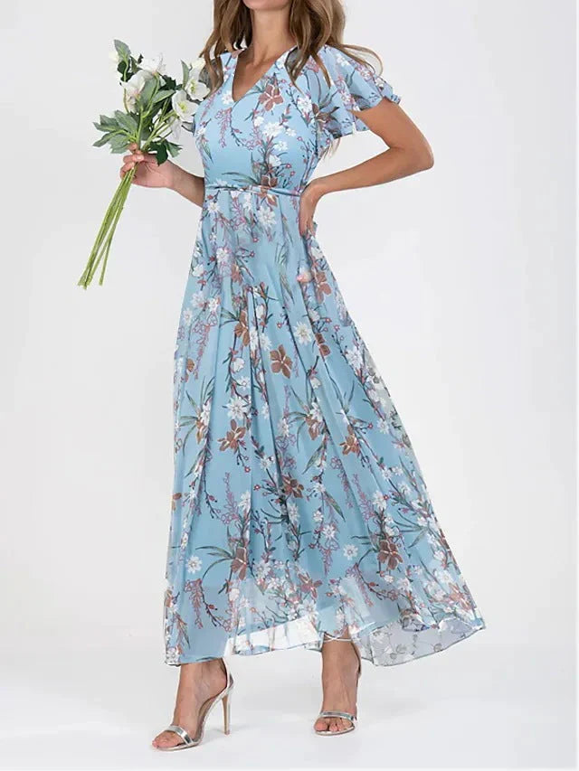 Sofia™ | Robe fleurie avec manches volantées