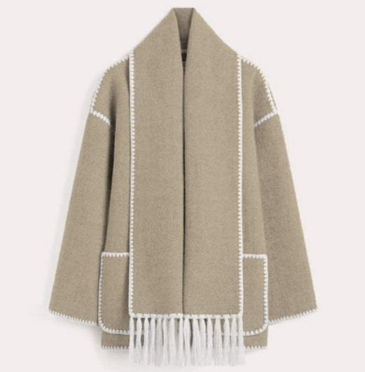 CELESTE I MANTEAU POUR DAMES EN LAINE AVEC ÉCHARPE