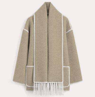CELESTE I MANTEAU POUR DAMES EN LAINE AVEC ÉCHARPE