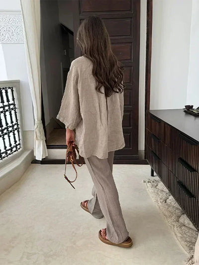 Liora™ – Ensemble Décontracté Chic en Lin