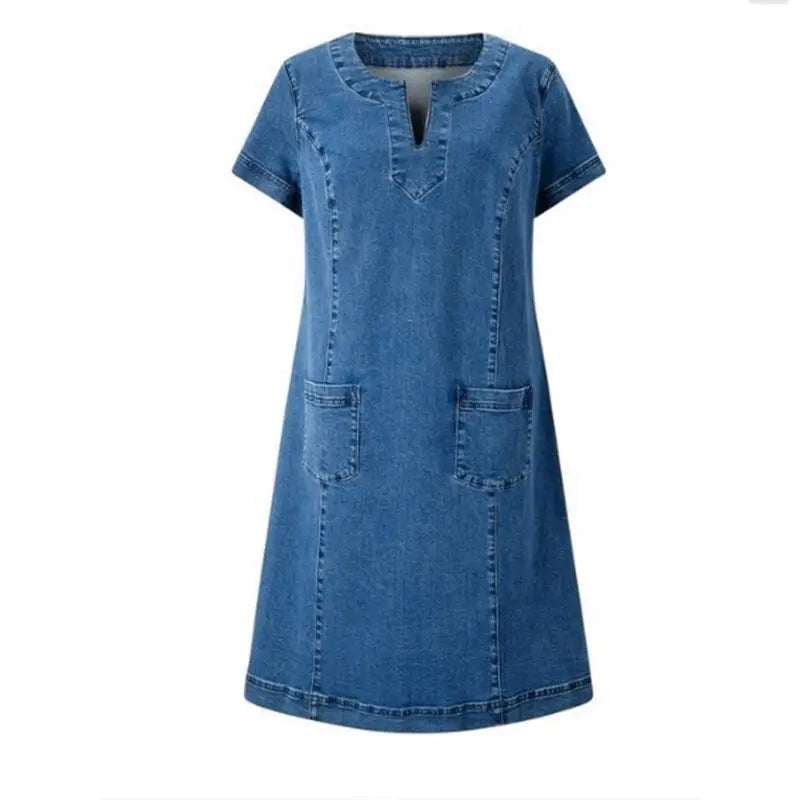 Raquel™ | Robe tunique en jean avec poches