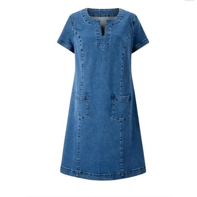 Raquel™ | Robe tunique en jean avec poches
