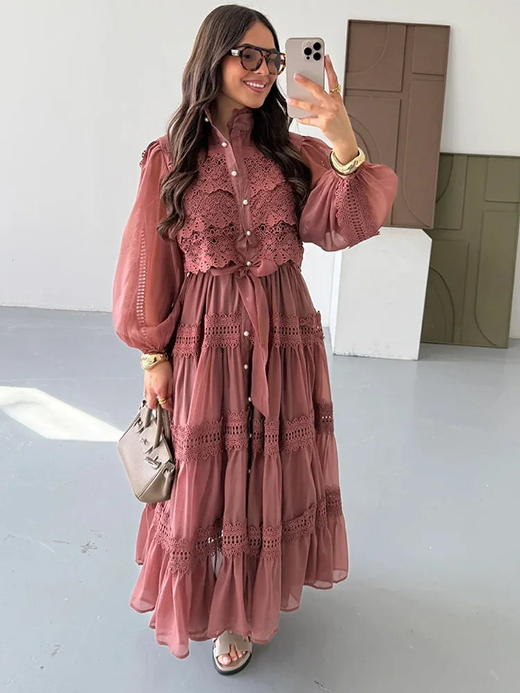 Lyna - Embroidered Maxi Dress