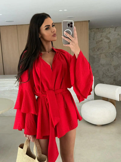 Dina™ | Robe chemise légère avec ceinture