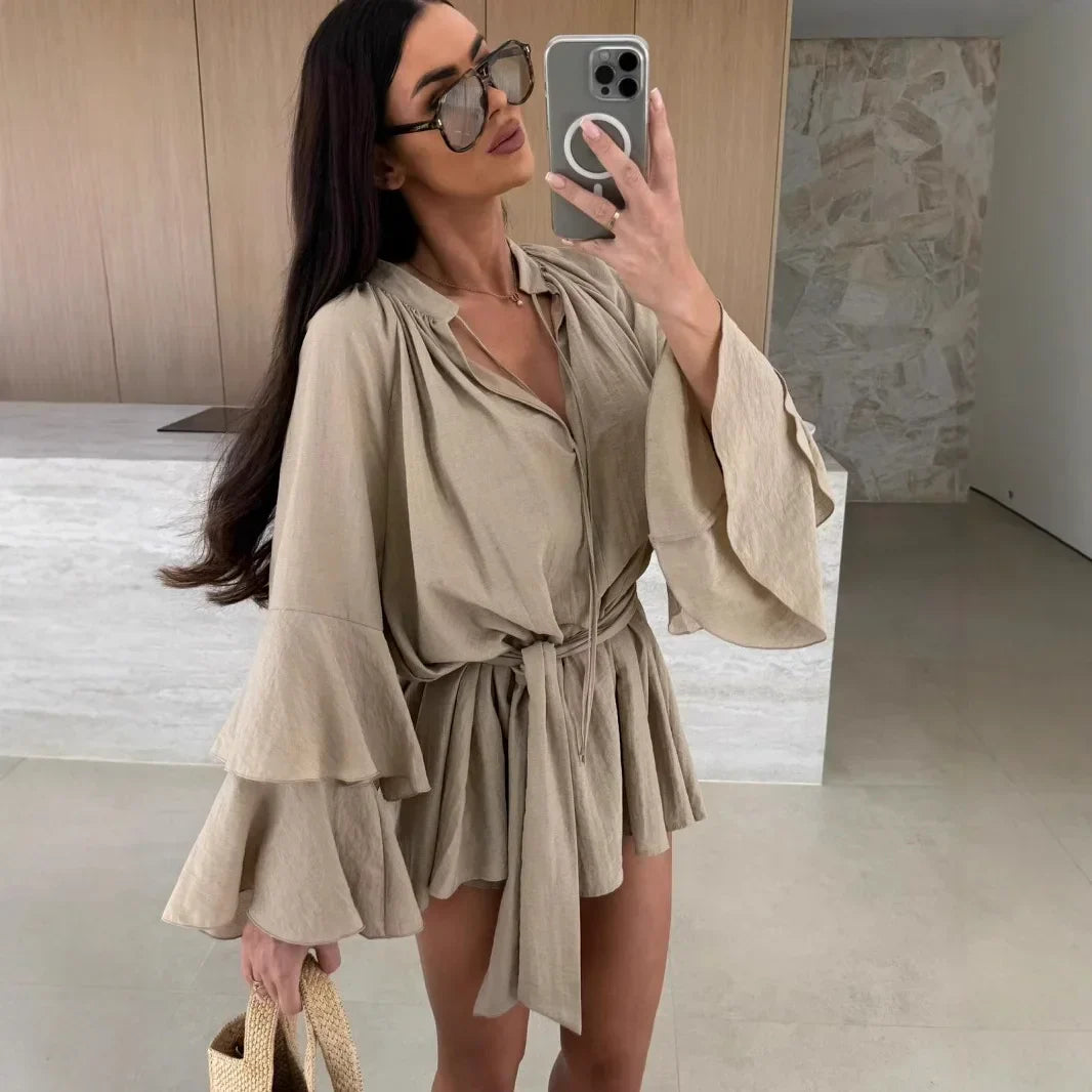 Dina™ | Robe chemise légère avec ceinture