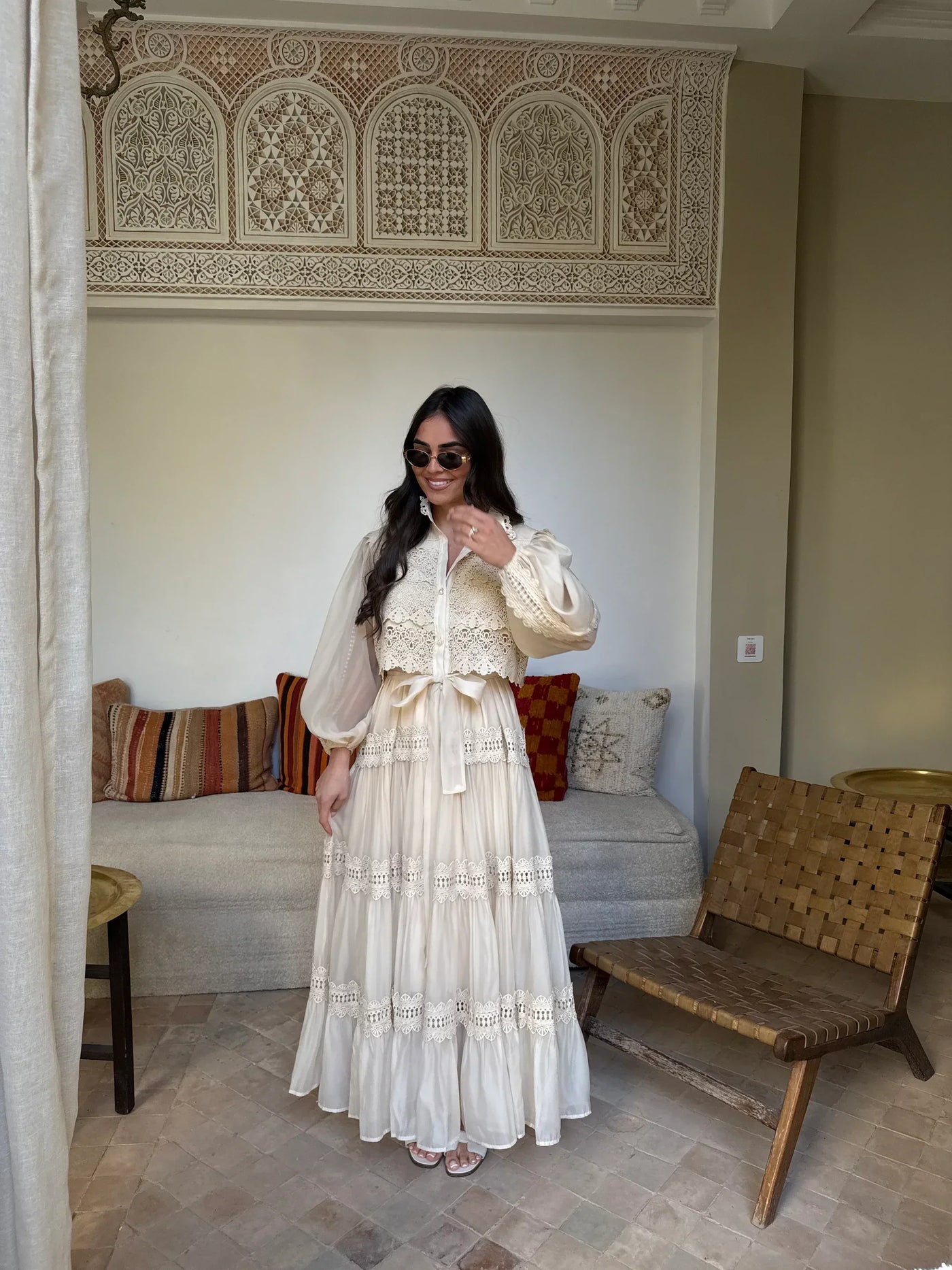 Lyna - Embroidered Maxi Dress