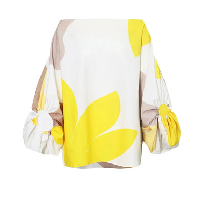 Talia™ | Robe en satin avec manches bouffantes
