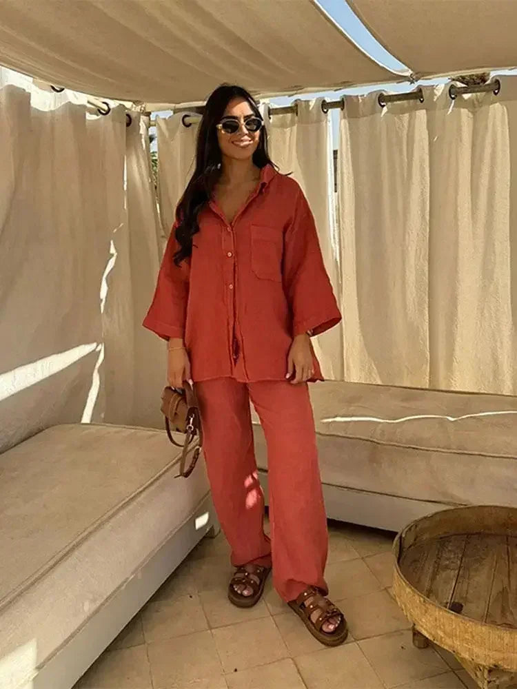 Liora™ – Ensemble Décontracté Chic en Lin