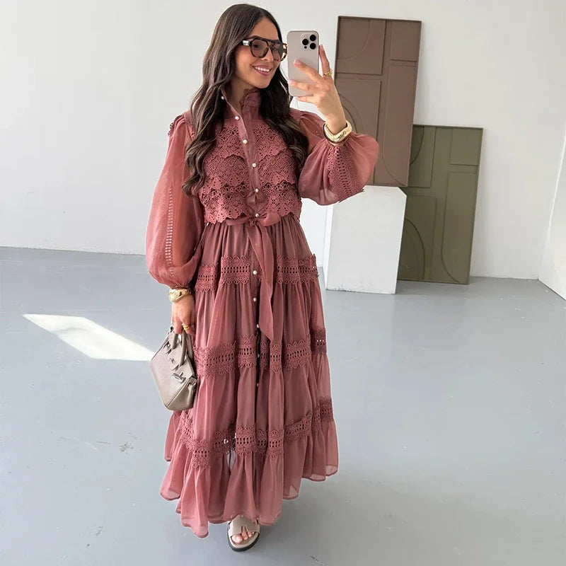 Lyna - Embroidered Maxi Dress