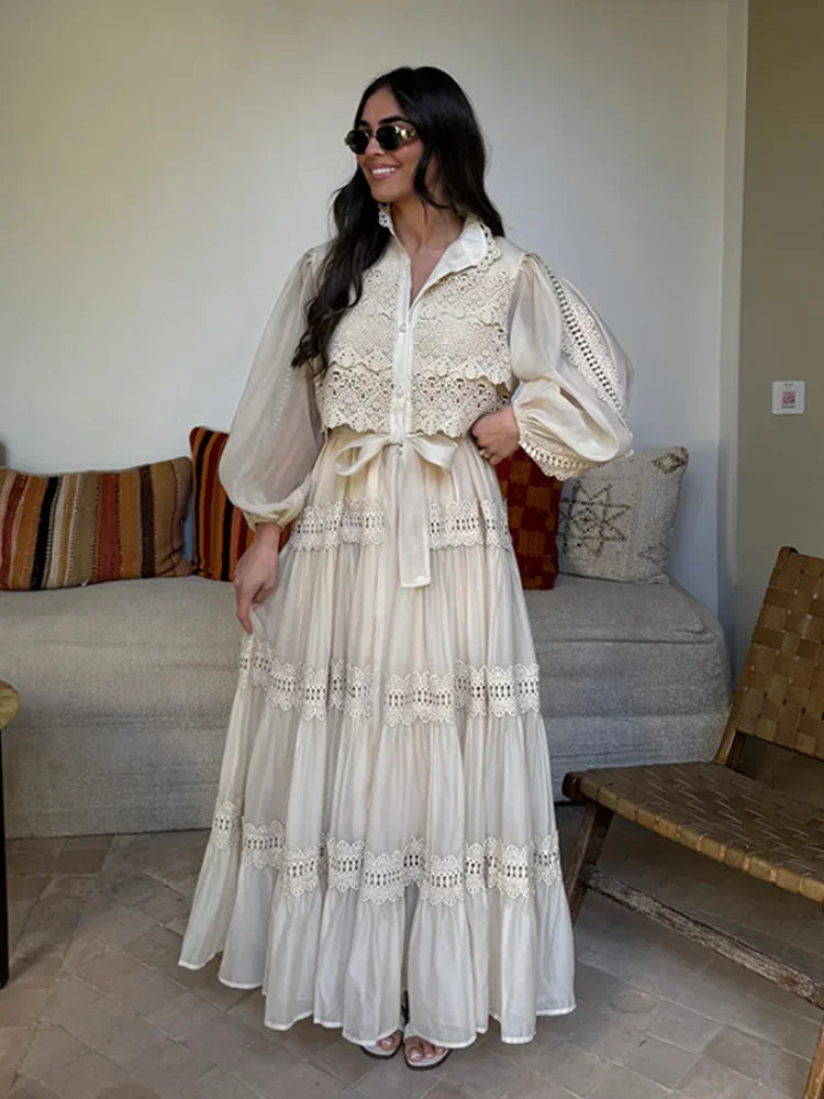 Lyna - Embroidered Maxi Dress