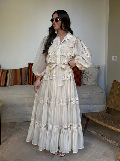 Lyna - Embroidered Maxi Dress