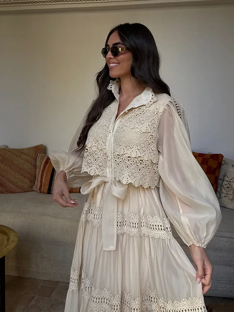 Lyna - Embroidered Maxi Dress