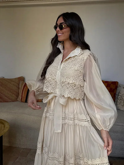 Lyna - Embroidered Maxi Dress