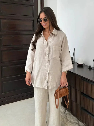 Liora™ – Ensemble Décontracté Chic en Lin