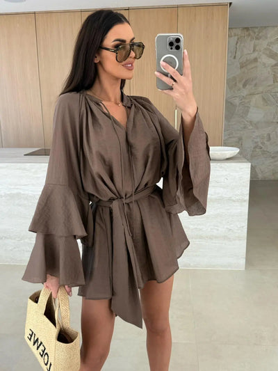 Dina™ | Robe chemise légère avec ceinture