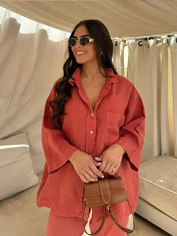 Liora™ – Ensemble Décontracté Chic en Lin