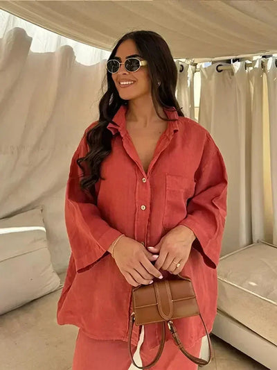 Liora™ – Ensemble Décontracté Chic en Lin