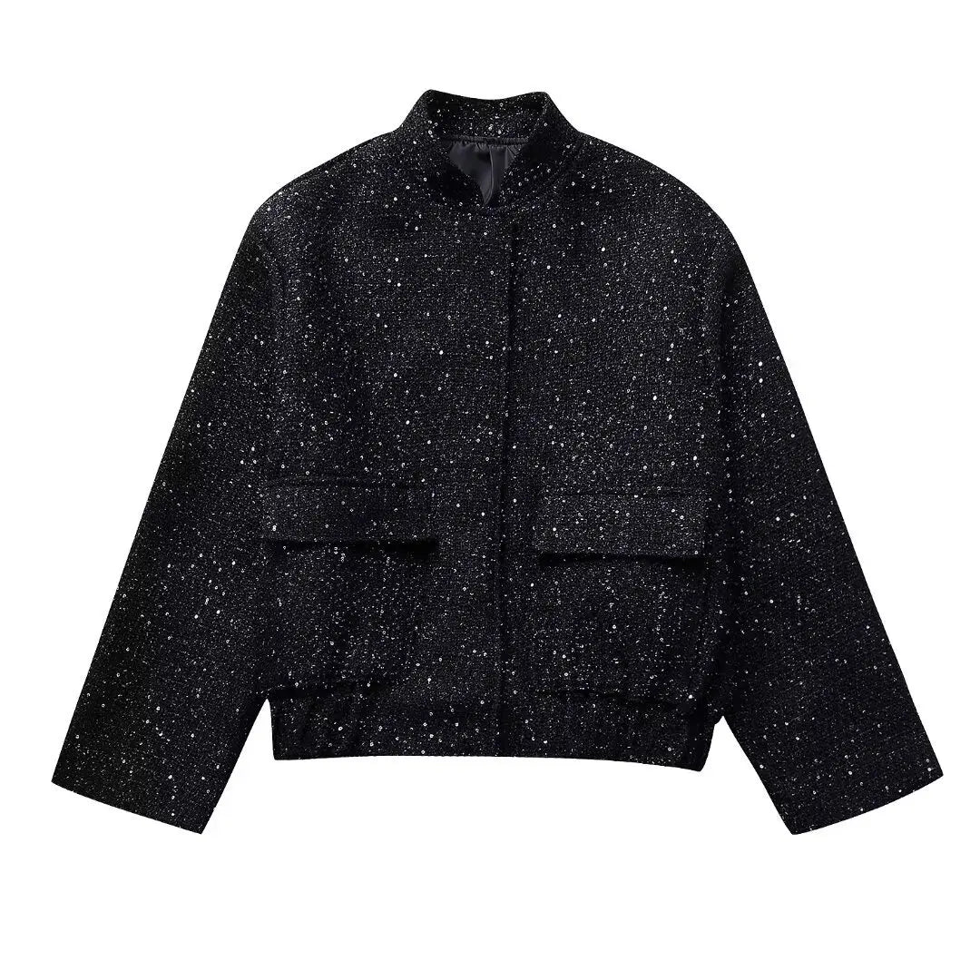AURORA - VESTE AVEC BRODERIE DE PAILLETTES