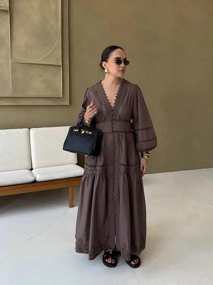 Mirella – Embroidered Maxi Dress