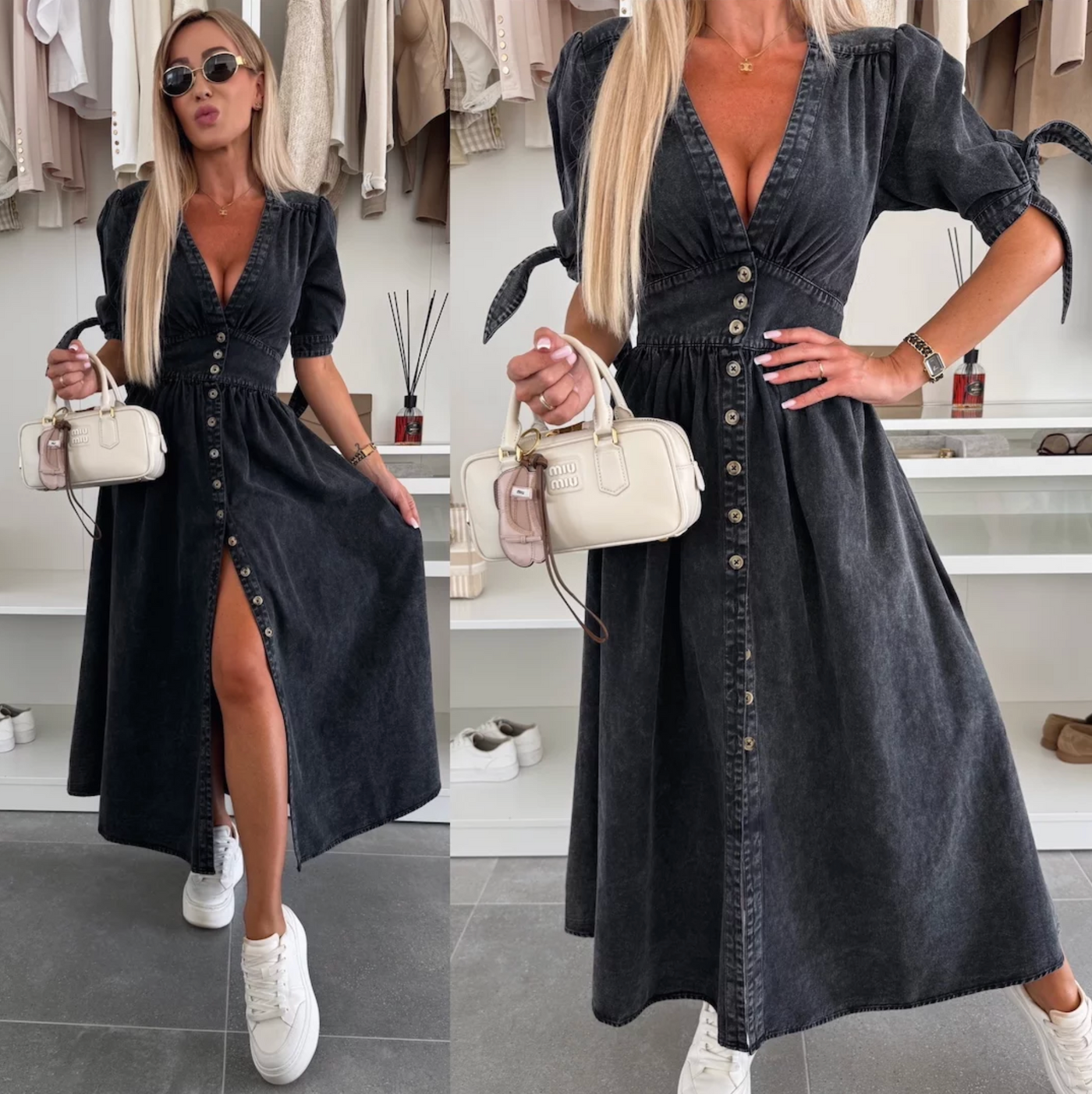 Luise™ | Robe en Denim Éclatante