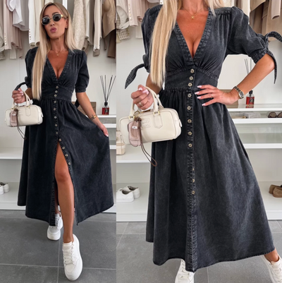 Luise™ | Robe en Denim Éclatante