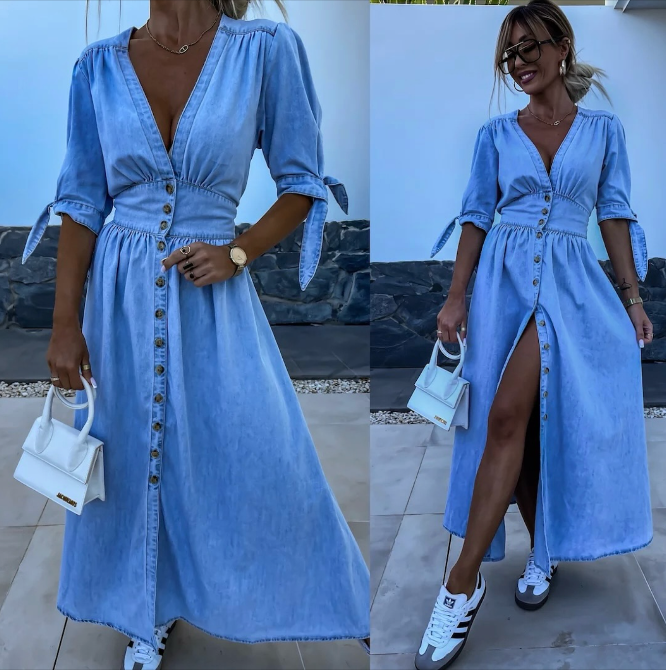 Luise™ | Robe en Denim Éclatante