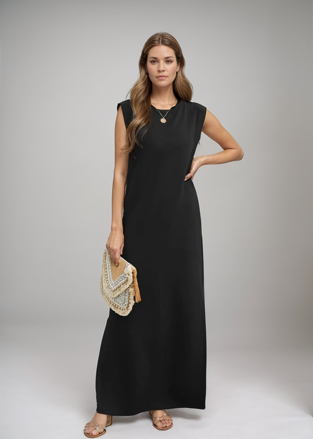 Therese™ | Robe maxi sans manches au style minimaliste