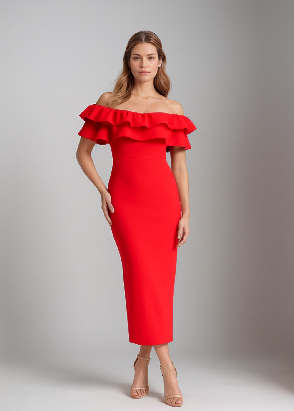 Lorena™ | Robe Bodycon à Volants Sans Épaules