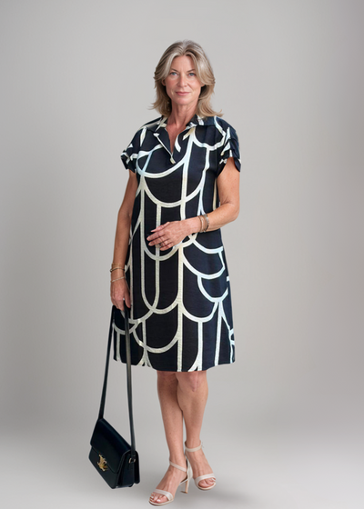 Anneliese™ | Robe polo avec imprimé graphique