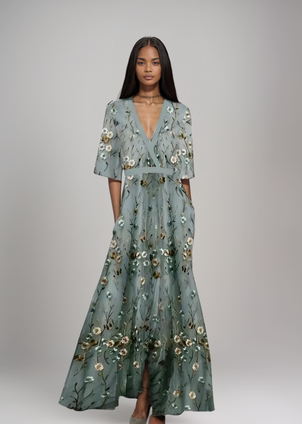 Lorelei™ | Robe maxi brodée à motif floral